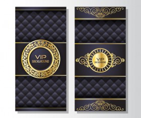 Luxury VIP vertical card template vector 02
