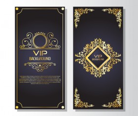 Luxury VIP vertical card template vector 03