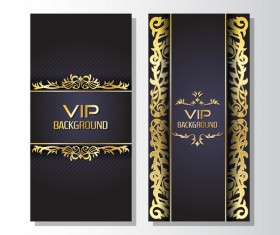 Luxury VIP vertical card template vector 04