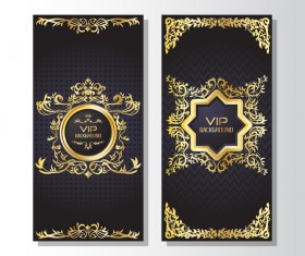 Luxury VIP vertical card template vector 05