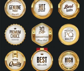 Luxury white labels vector illustration set 1