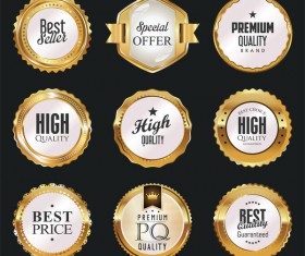 Luxury white labels vector illustration set 2