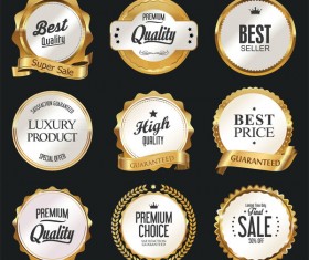 Luxury white labels vector illustration set 3