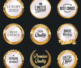 Luxury white labels vector illustration set 4