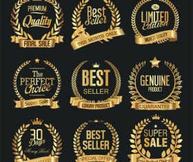 Luxury white labels vector illustration set 5