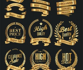 Luxury white labels vector illustration set 6