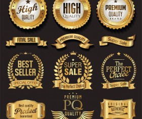Luxury white labels vector illustration set 8