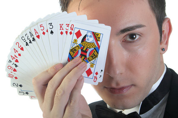 Magician Poker Juggling Stock Photo 01