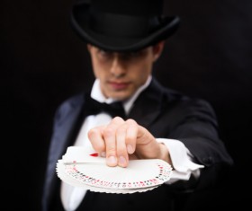 Magician Poker Juggling Stock Photo 04