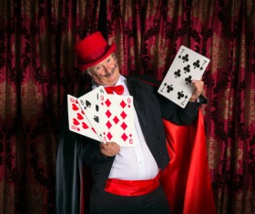 Magician Poker Juggling Stock Photo 06