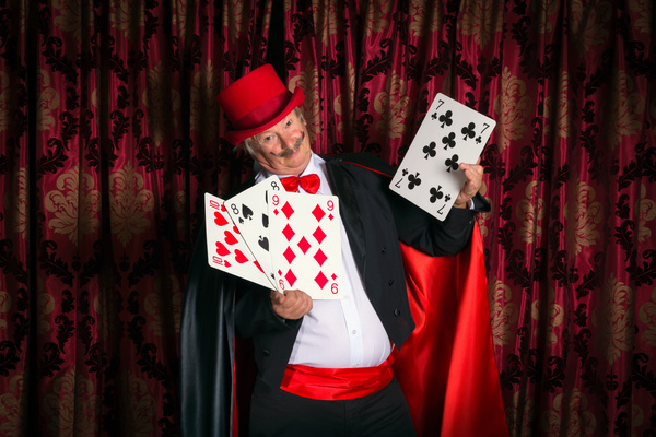 Magician Poker Juggling Stock Photo 06