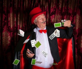 Magician Poker Juggling Stock Photo 07