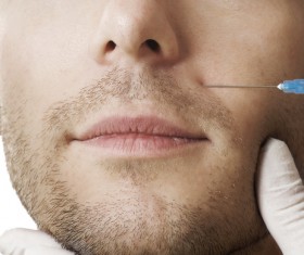 Male non-invasive cosmetic botulinum injection Stock Photo 01