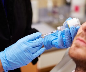 Male non-invasive cosmetic botulinum injection Stock Photo 02