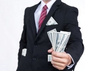 Man holding money Stock Photo 01