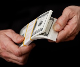 Man holding money Stock Photo 02