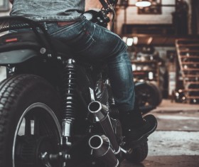 Man riding motorcycle Stock Photo 01