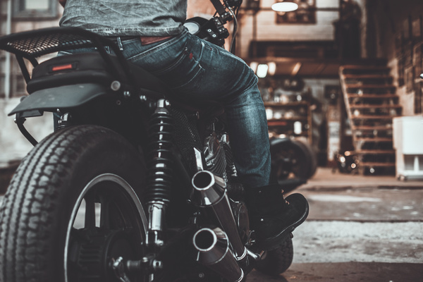 Man riding motorcycle Stock Photo 01
