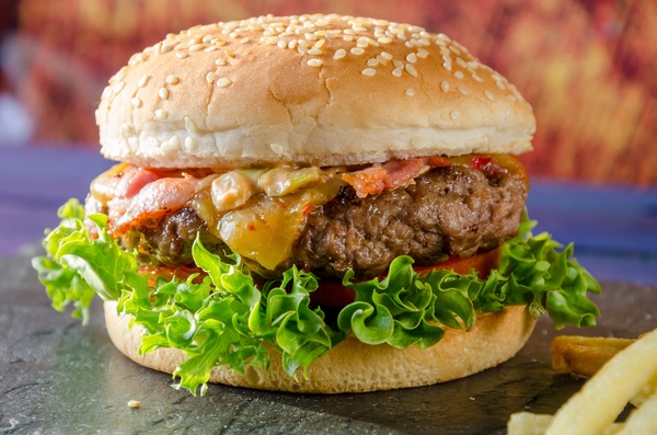 Meat hamburger Stock Photo