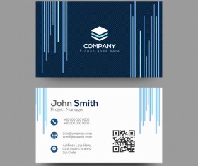 Modern abstract business card vector