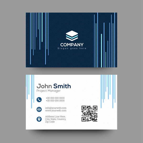Modern abstract business card vector