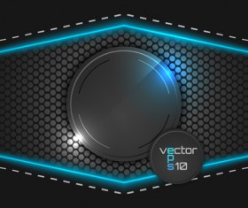 Modern black material background vectors 02