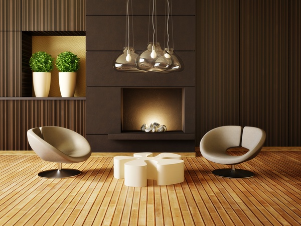 Modern interior room with stylish furniture Stock Photo 07