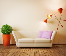 Modern interior room with stylish furniture Stock Photo 11