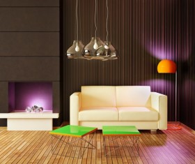 Modern interior room with stylish furniture Stock Photo 13