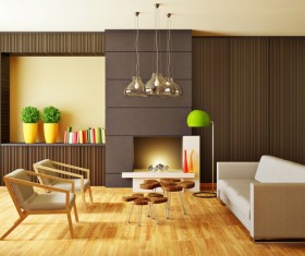 Modern interior room with stylish furniture Stock Photo 14