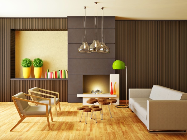 Modern interior room with stylish furniture Stock Photo 14