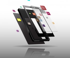 Modern mobile phone vector background