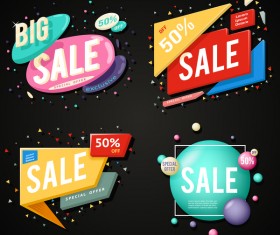 Modern sale banners design vectors