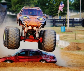 Monster Truck Race Stock Photo 10
