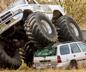 Monster Truck Race Stock Photo 13