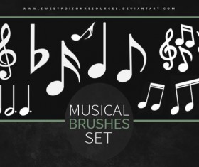 Musical symbols photoshop brushes