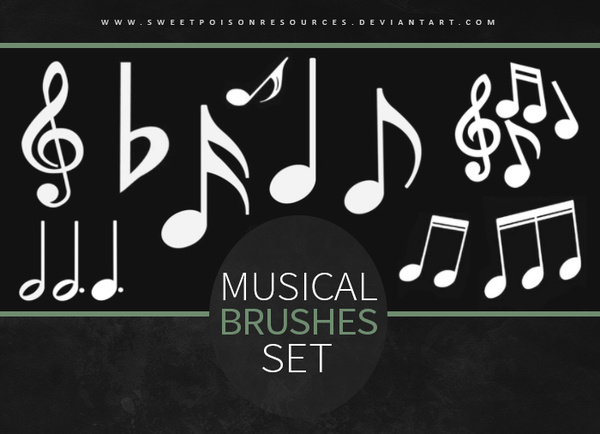 Musical symbols photoshop brushes