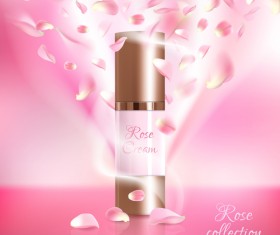 Nature rose water cosmetic AD poster template vector 09