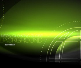 Neon glowing line background vector template 01