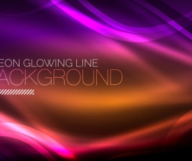Neon glowing line background vector template 02
