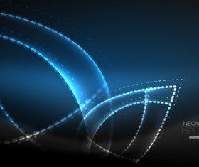 Neon glowing line background vector template 03