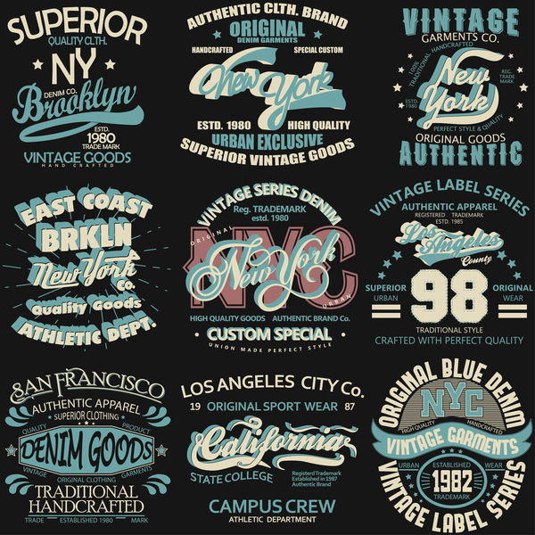 New york logos design vector