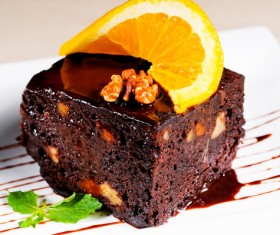 Nutty chocolate dessert Stock Photo 02