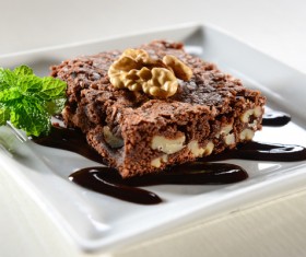 Nutty chocolate dessert Stock Photo 04