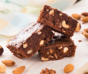 Nutty chocolate dessert Stock Photo 07