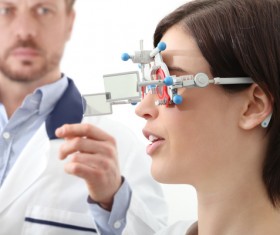 Optician optometry Stock Photo