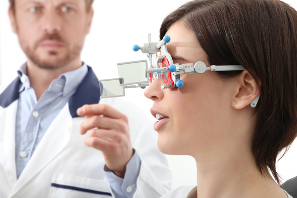 Optician optometry Stock Photo