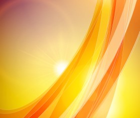 Orange wavy abstract elements vector 02