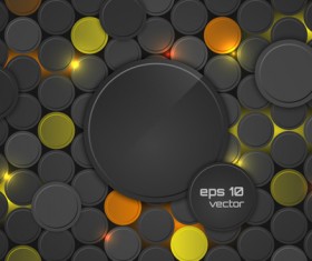 Orange with black cricle creative background vector