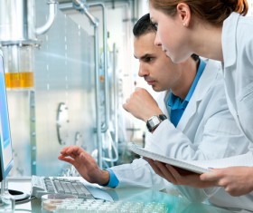 People working in the laboratory Stock Photo 01